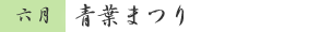 六月　青葉まつり